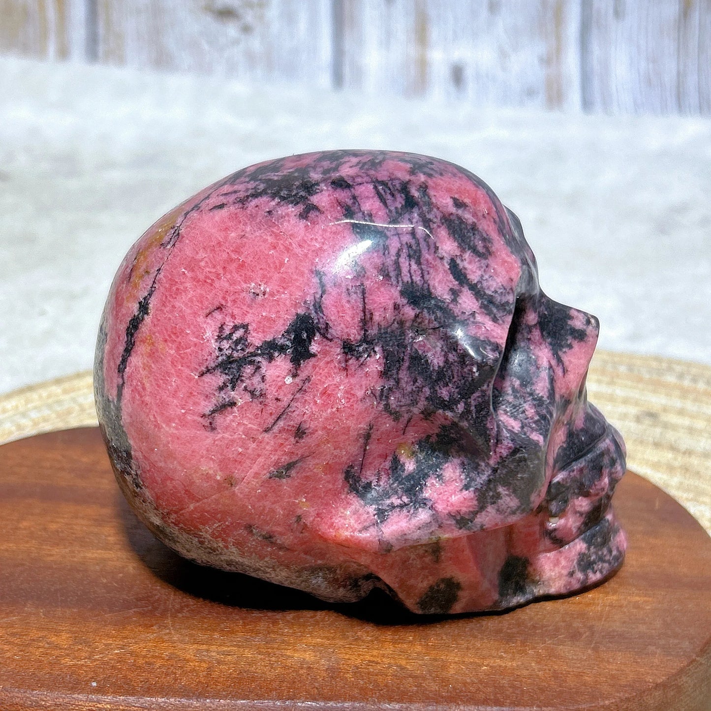 Pink Rhodonite Skull-ToShay.org