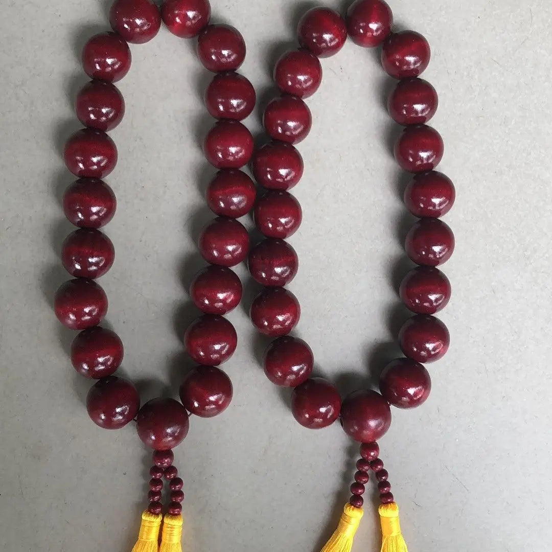 White Peach Wood Monk Beads-ToShay.org