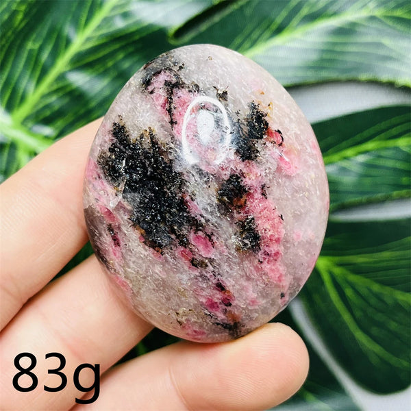 Pink Rhodonite Palmstone-ToShay.org
