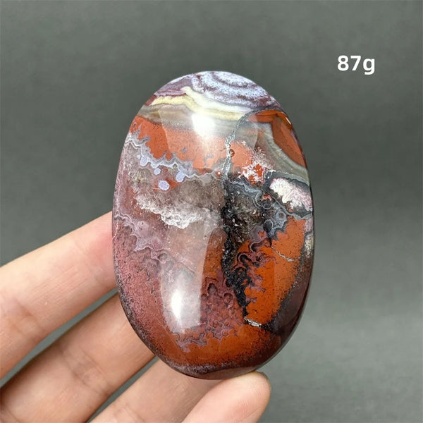 Red Agate Palm Stone-ToShay.org