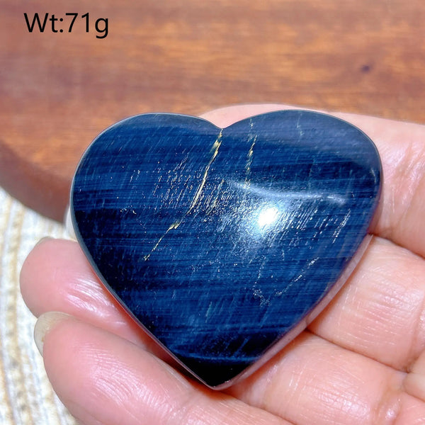 Blue Flash Tiger Eye Heart-ToShay.org