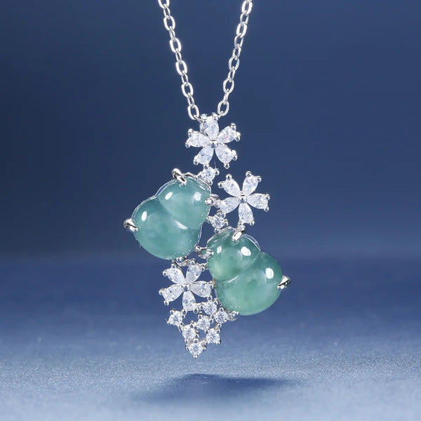 Blue Jade Gourd Pendant-ToShay.org