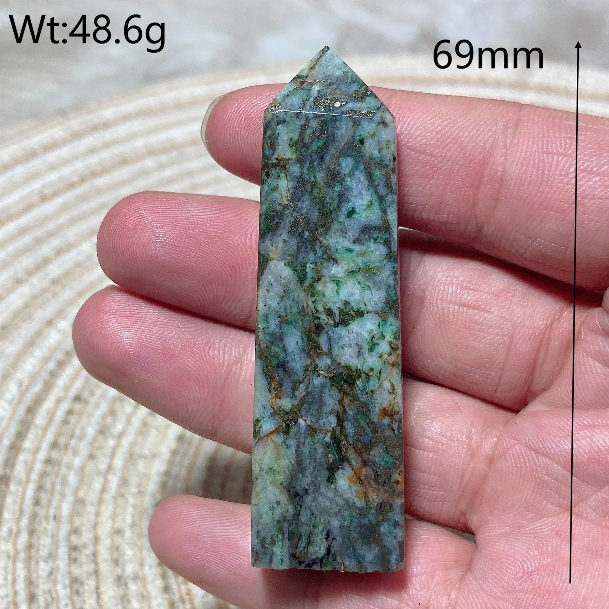 Blue Dioptase Pyrite Point-ToShay.org