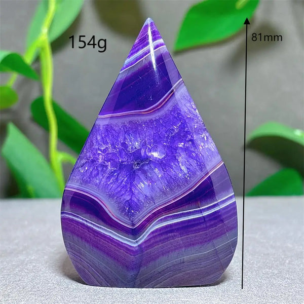 Violet Striped Agate Flame-ToShay.org