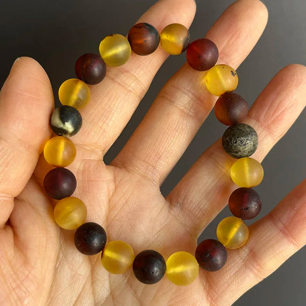 Yellow Amber Bead Bracelets-ToShay.org
