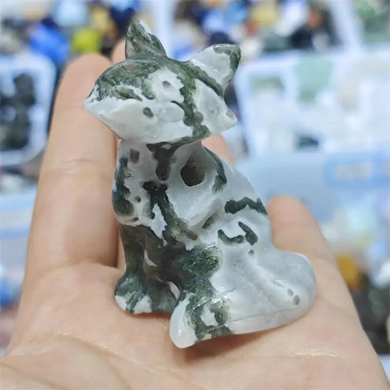 Green Moss Agate Fox-ToShay.org