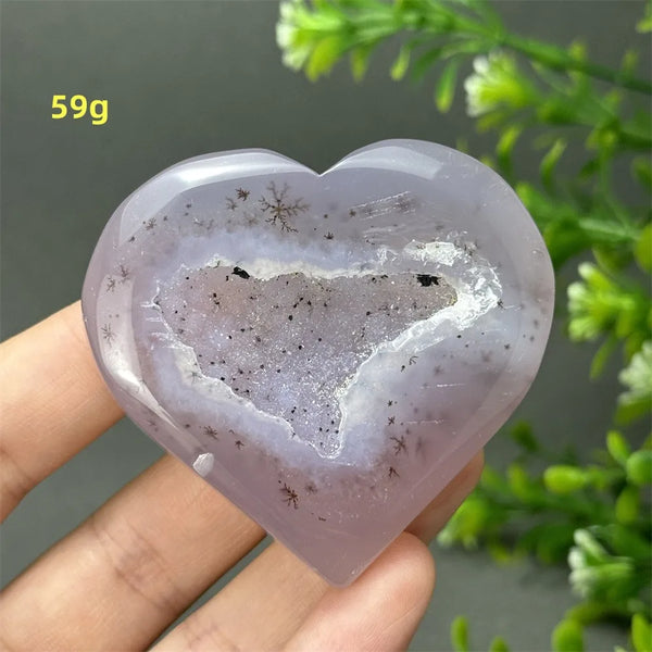 Grey Agate Geode Heart-ToShay.org