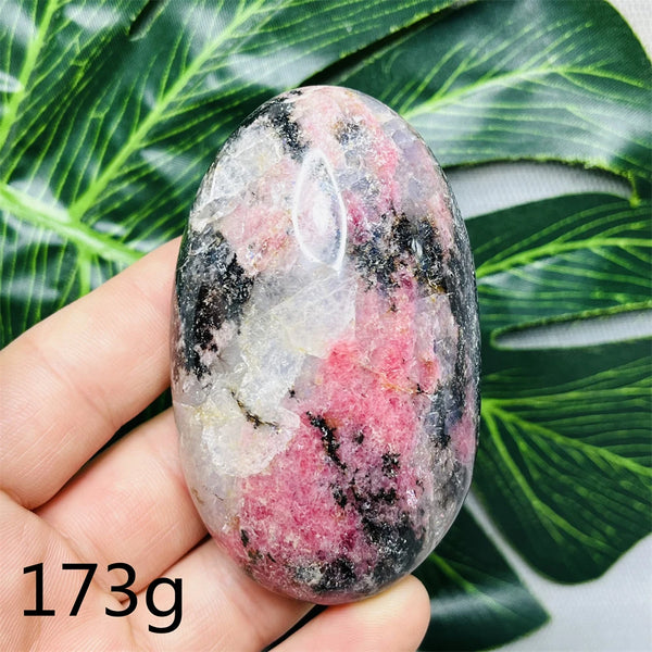 Pink Rhodonite Palmstone-ToShay.org