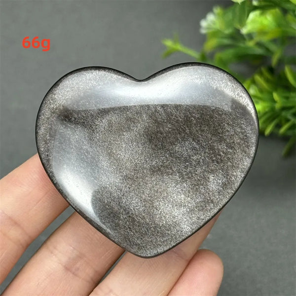 Silver Obsidian Quartz Heart-ToShay.org