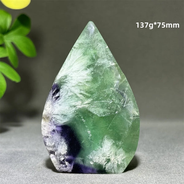 Green Feather Fluorite Torch-ToShay.org