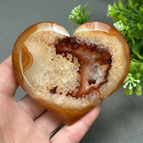 Red Agate Geode Heart-ToShay.org