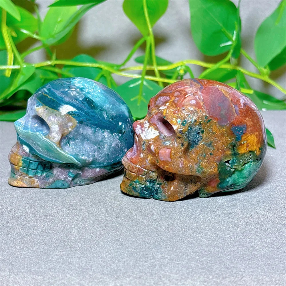 Blue Ocean Jasper Skull-ToShay.org