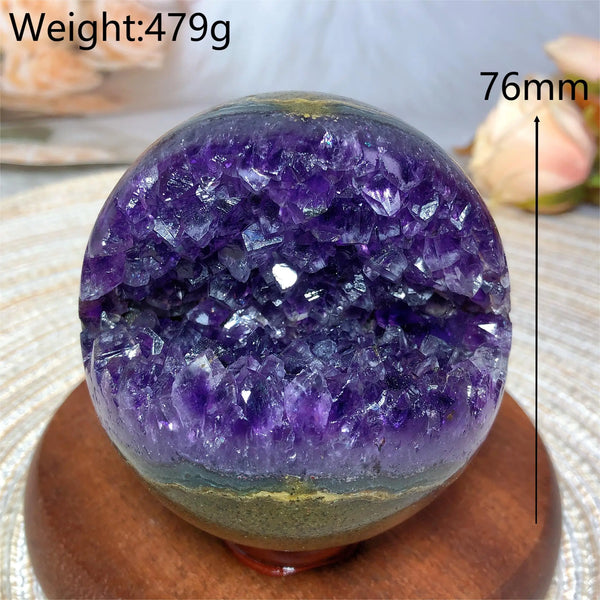 Purple Amethyst Cluster Ball-ToShay.org