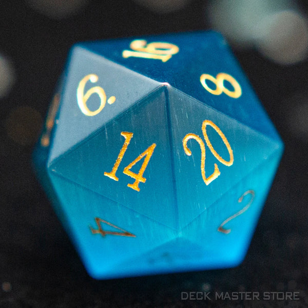 Blue Aquamarine Cats Eye Dice-ToShay.org