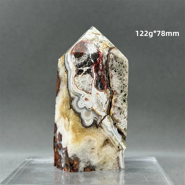 Red White Agate Obelisk-ToShay.org