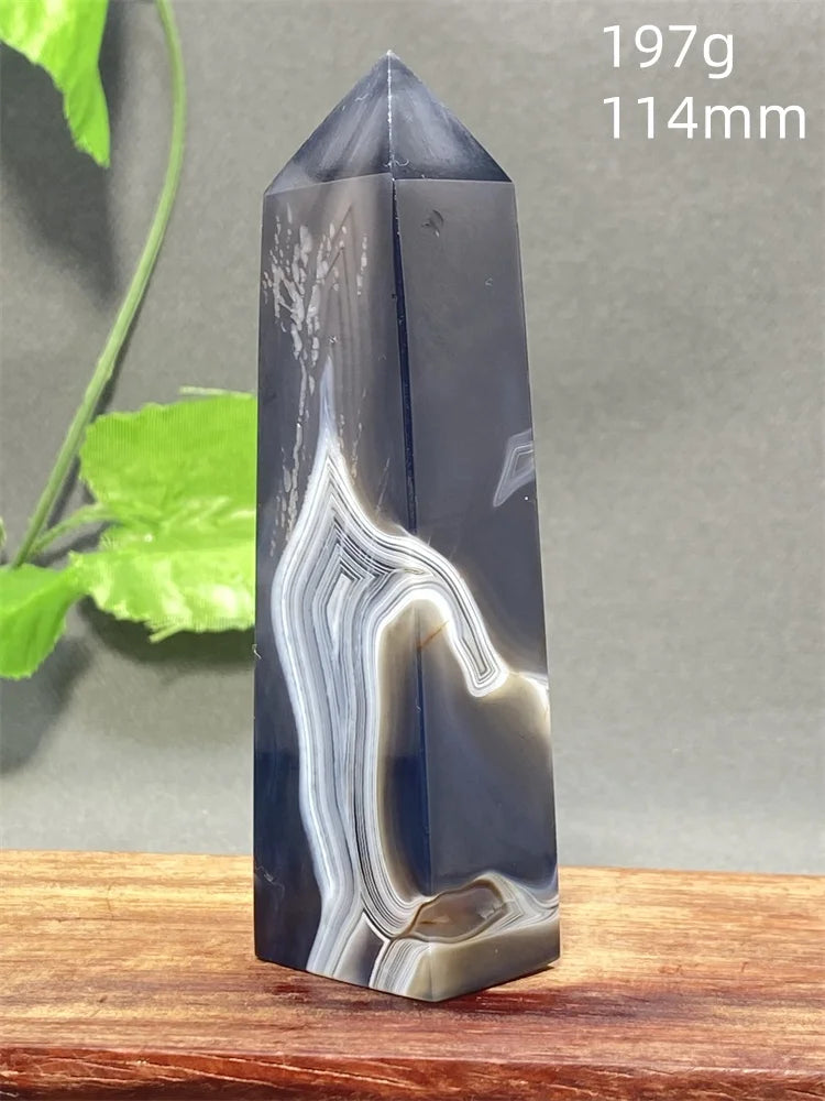 Black Striped Agate Tower-ToShay.org