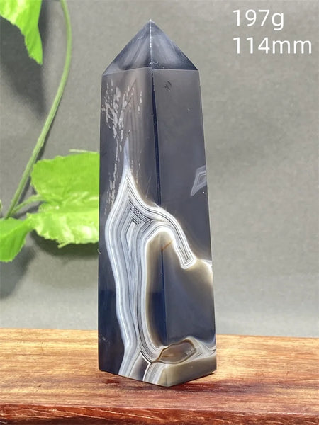 Black Striped Agate Tower-ToShay.org