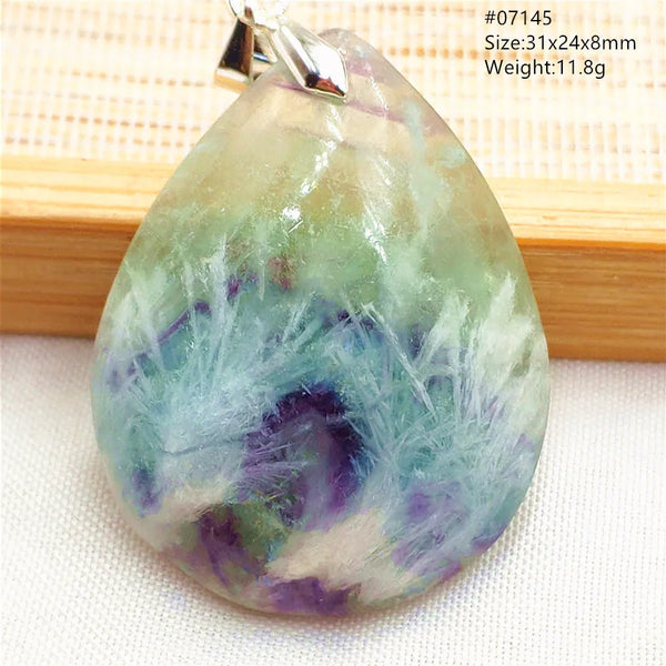 Green Blue Fluorite Pendant-ToShay.org