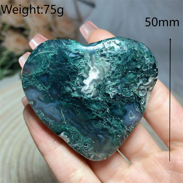 Green Moss Agate Heart-ToShay.org