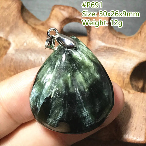 Green Seraphinite Pendant-ToShay.org