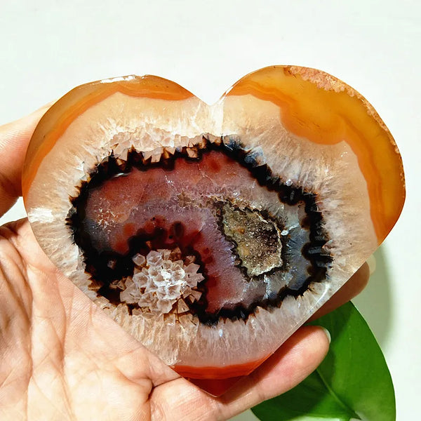 Red Agate Geode Heart-ToShay.org