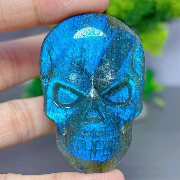 Rainbow Labradorite Skull Pendants-ToShay.org