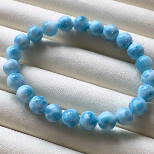Blue Larimar Bead Bracelet-ToShay.org