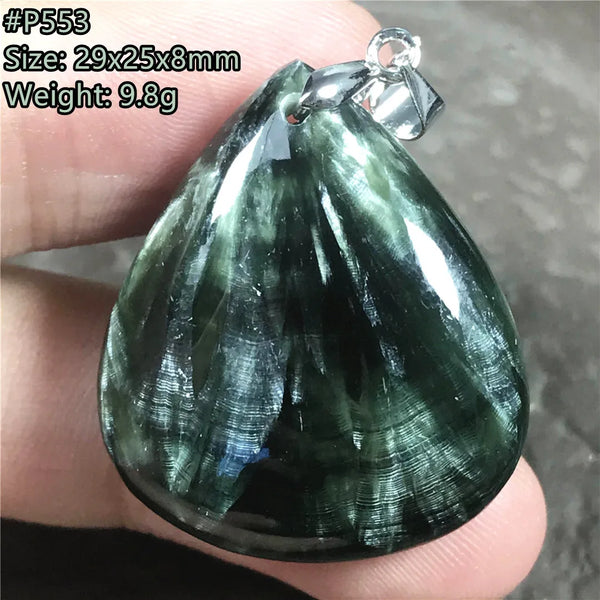 Green Seraphinite Pendant-ToShay.org