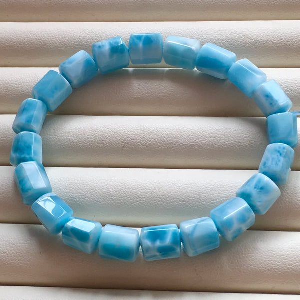 Blue Larimar Bead Bracelet-ToShay.org