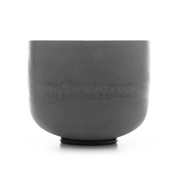 Black Om Frosted Crystal Bowl-ToShay.org