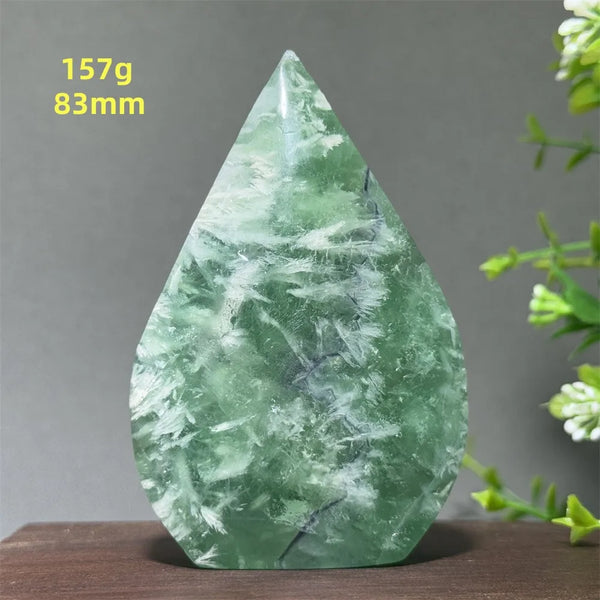 Green Feather Fluorite Torch-ToShay.org