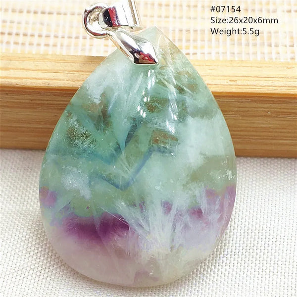 Blue Feather Fluorite Pendant-ToShay.org