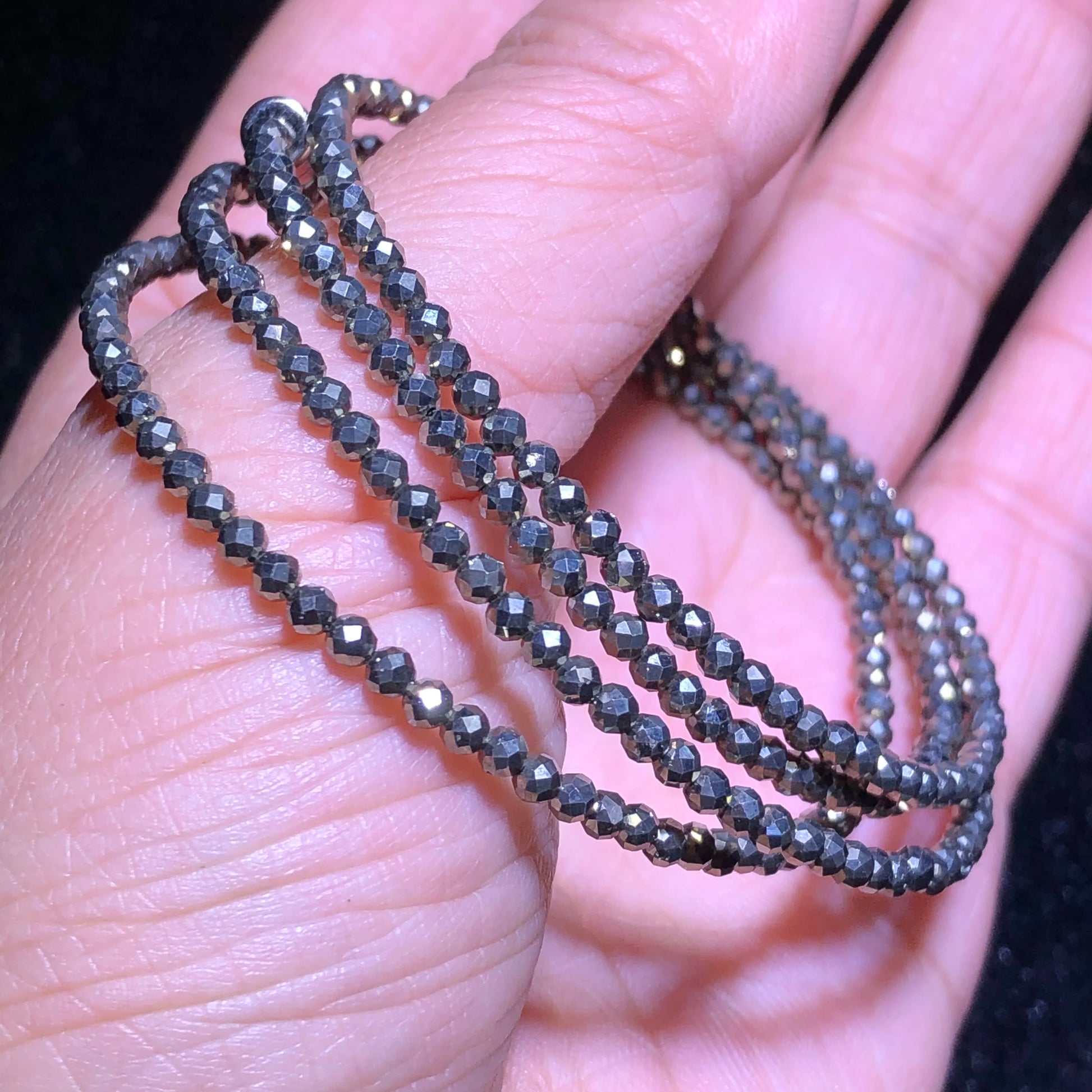 Gold Pyrite Bead Bracelet-ToShay.org