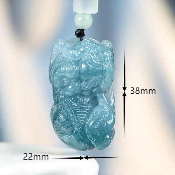 Blue Jade Pixiu Pendant-ToShay.org