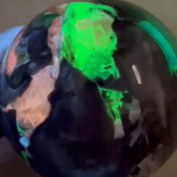 Green Volcano Agate Ball-ToShay.org