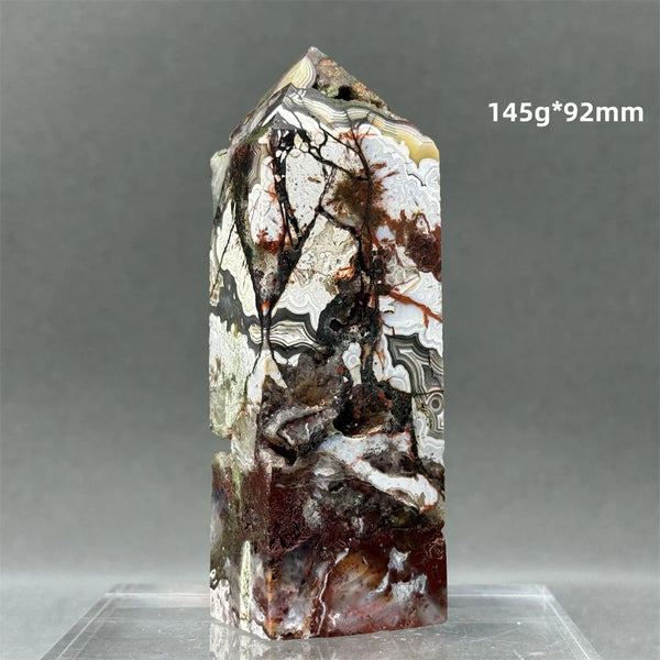 Red White Agate Obelisk-ToShay.org