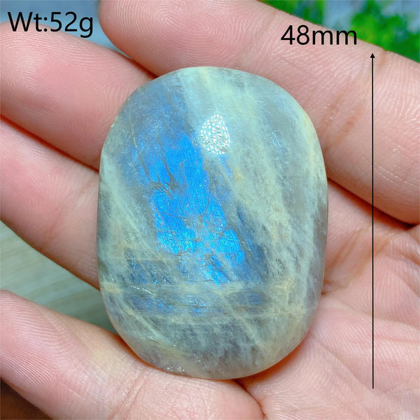 Blue Moonstone Palm Stones-ToShay.org