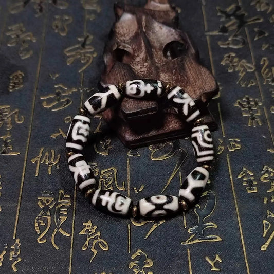 Tibetan Agate Dzi Bracelet-ToShay.org