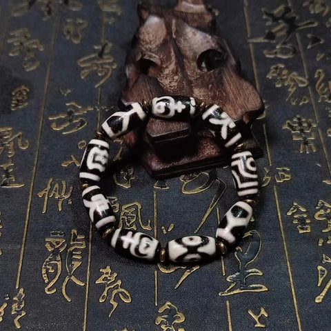Tibetan Agate Dzi Bracelet-ToShay.org