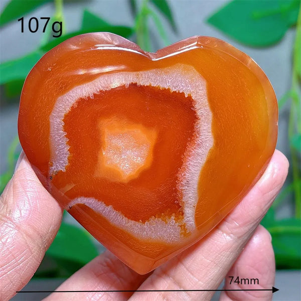 Orange Carnelian Druzy Heart-ToShay.org