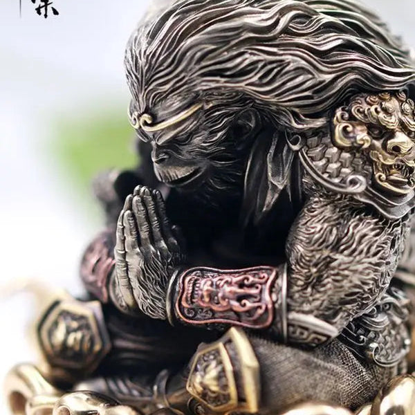 Tibetan Brass Monkey Statue-ToShay.org