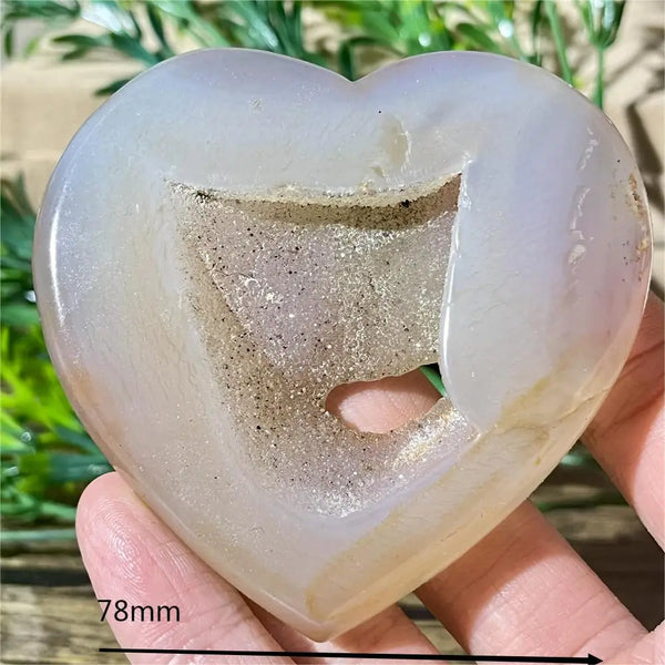 Yellow Agate Druzy Heart-ToShay.org