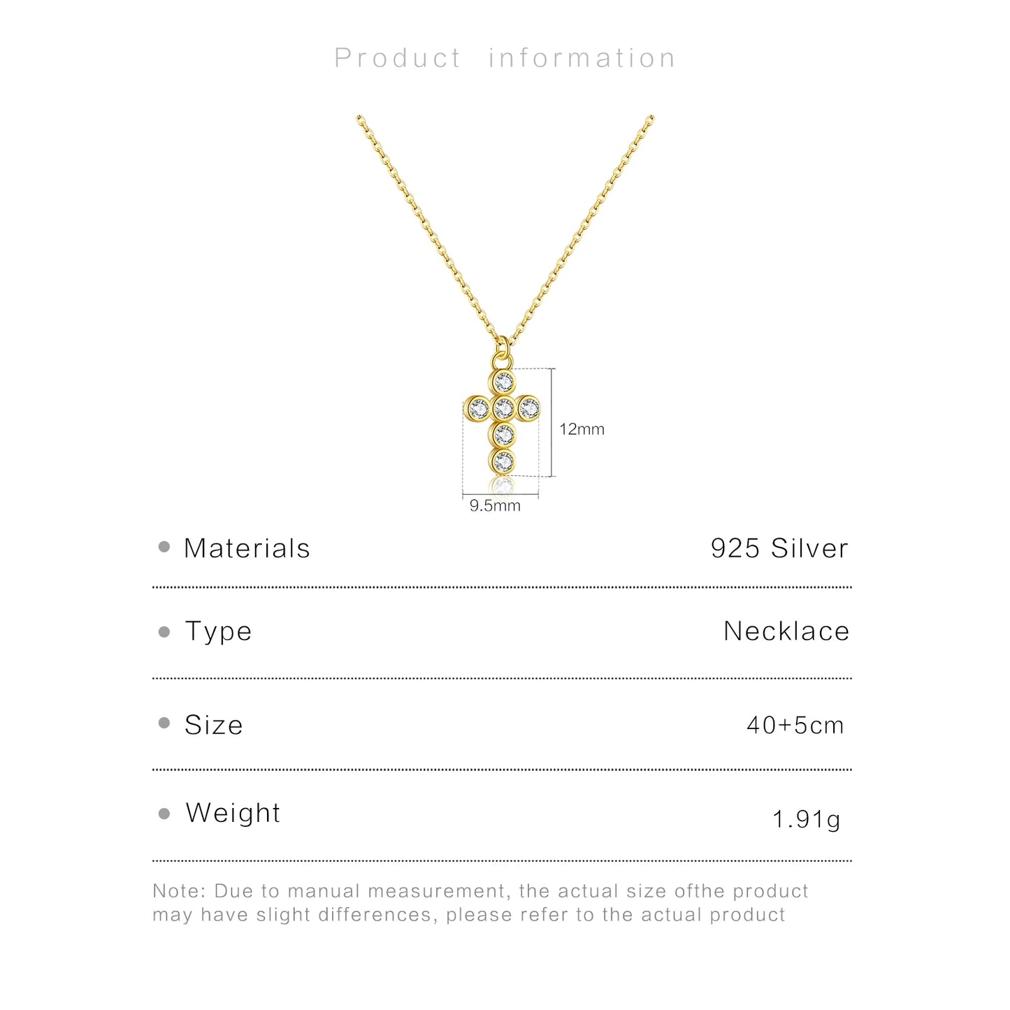 Gold Diamond Cross Necklace-ToShay.org