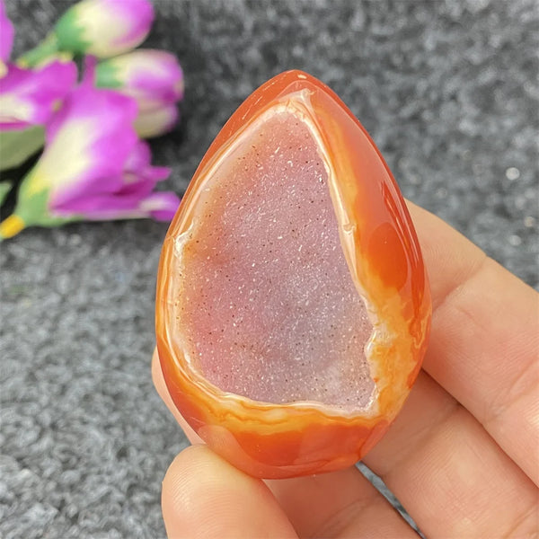 Red Agate Geode Crystal Egg-ToShay.org