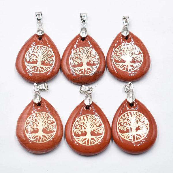 Mixed Crystal Tree Pendant-ToShay.org