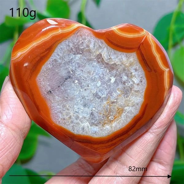 Orange Carnelian Druzy Heart-ToShay.org