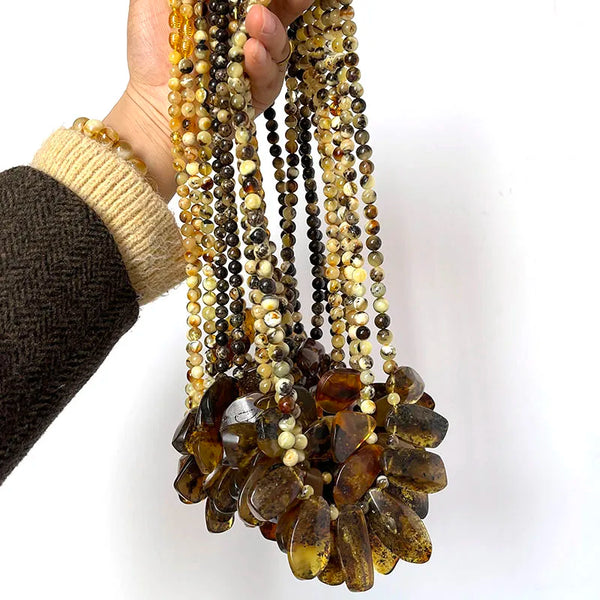 Yellow Amber Necklace-ToShay.org