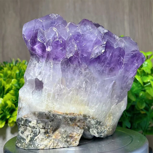 Purple Amethyst Cluster Skull-ToShay.org