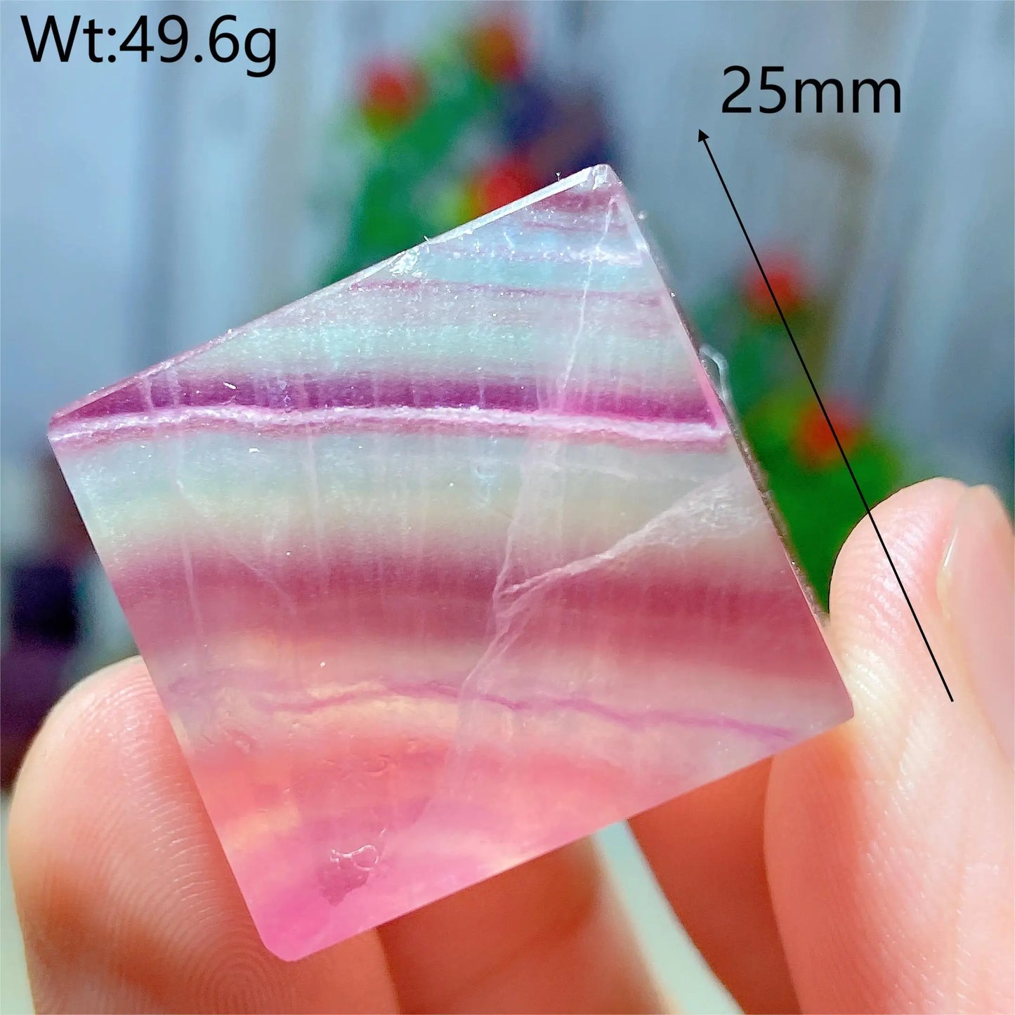 Rainbow Fluorite Cube-ToShay.org