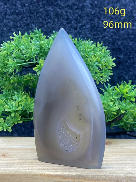 Blue Agate Geode Torch-ToShay.org